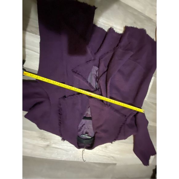 Lafayette 148 New York Fringe Purple Virgin Wool Blazer Jacket, Sz 16, MP $598 - Picture 10 of 12